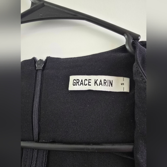 Grace Karin Black Cap Sleeve Pencil Dress - Picture 3 of 3